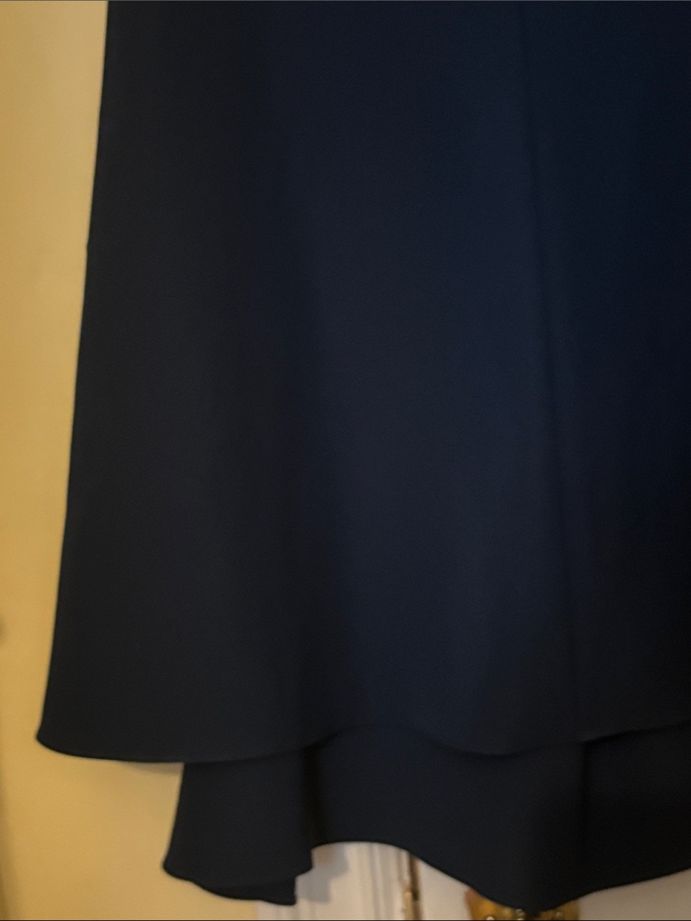 Armani Collezioni Navy Beaded Layered Cocktail Dress - Picture 3 of 8